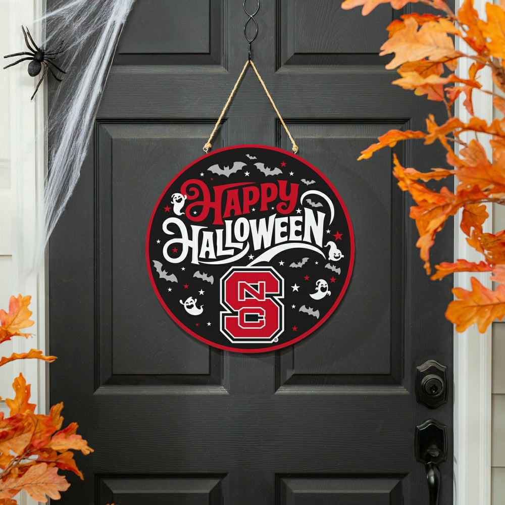 North Carolina State University Halloween Round Door Décor with Hangin