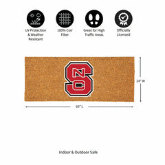 North Carolina State University Extra Large Full Color Coir Mat, 60"x2