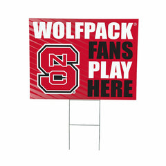 North Carolina State University Coroplast Yard Sign "Fans Play Here"