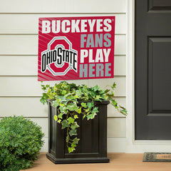 Ohio State University Coroplast Yard Sign "Fans Play Here"