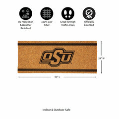 Oklahoma State University Extra Large One Color Coir Mat, 60"x24"