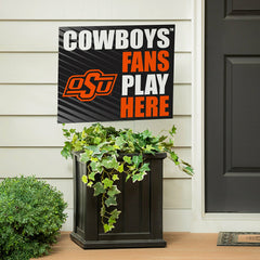 Oklahoma State University Coroplast Yard Sign "Fans Play Here"