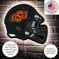 LED Wall Decor, Helmet, Oklahoma State University