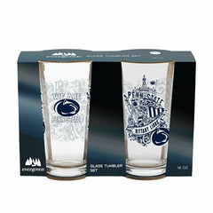 Penn State 16oz Glass pint, Set of 2