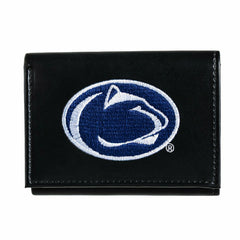 Penn State Black Tri-Fold Embroidered Wallet w/ RFID Blocking