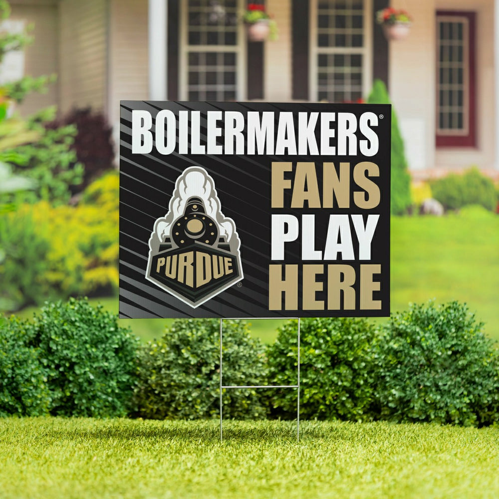 Purdue University Coroplast Yard Sign "Fans Play Here"