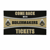 28" x 16" PVC Trapper Mat, Come Back with Tickets, Purdue University