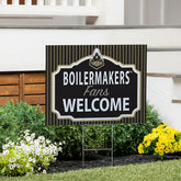 Purdue University Coroplast Yard Sign, "Fans Welcome"