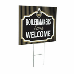 Purdue University Coroplast Yard Sign, "Fans Welcome"