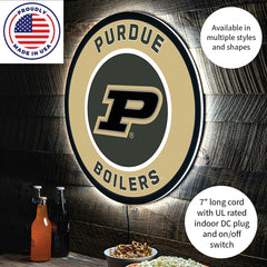 LED Wall Decor, Round, Purdue University