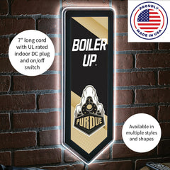 LED Wall Decor, Pennant, Purdue University