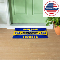 28" x 16" PVC Trapper Mat, Come Back with Tickets, South Dakota State