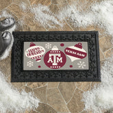 Texas A&M Holiday Flocked Coir Sassafras Switch Mat, 22"x10"
