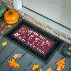 Texas A&M Flocked Coir Halloween Sassafras Switch Mat, 22"x10"