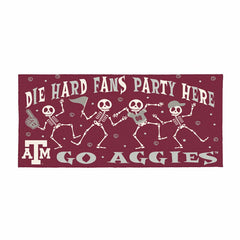 Texas A&M Flocked Coir Halloween Sassafras Switch Mat, 22"x10"
