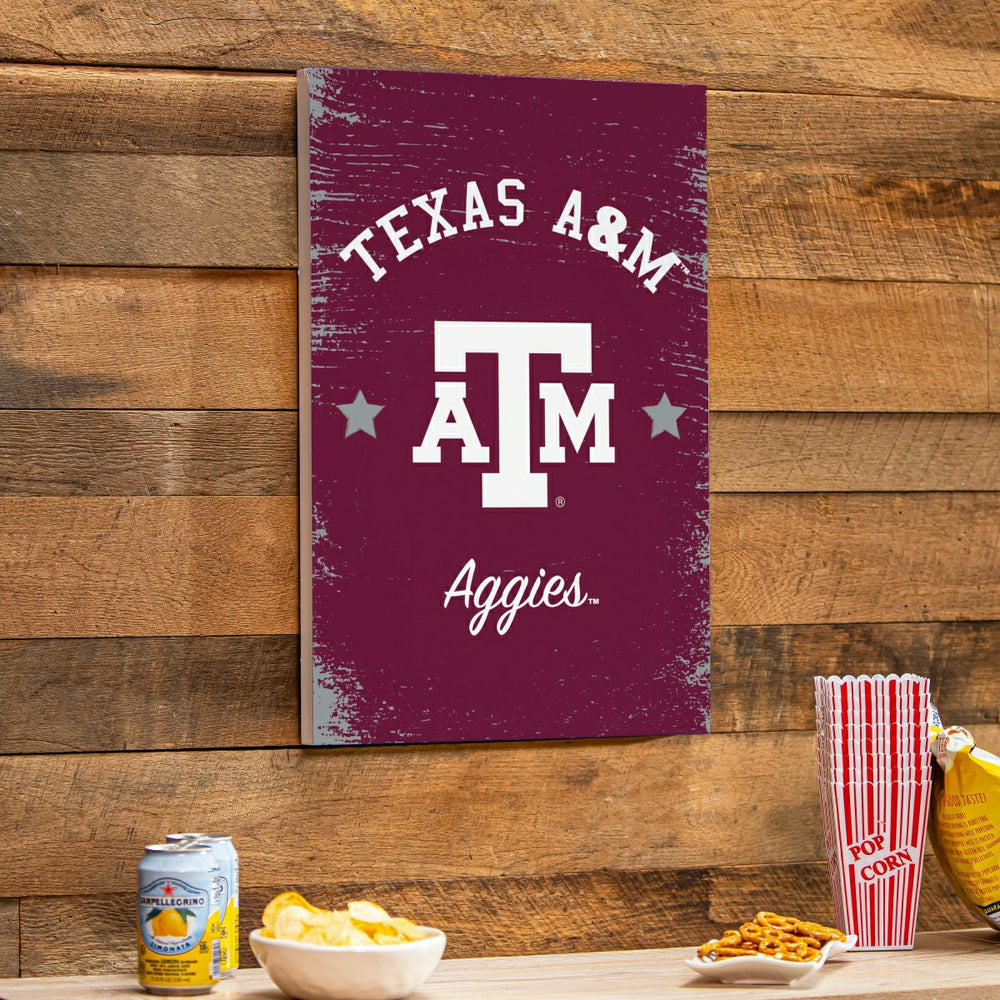 Texas A&M Wood Wall Sign, 16x24