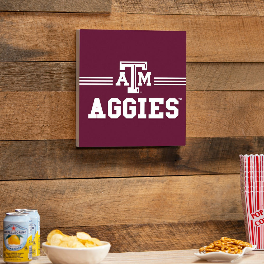 Texas A&M Wood Wall Sign, 12x12