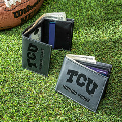 Texas Christian University, Bi-Fold and Tri-Fold Wallet Gift Set, Blac