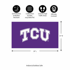 Full Color PVC Mat, 16" x 28", Texas Christian University