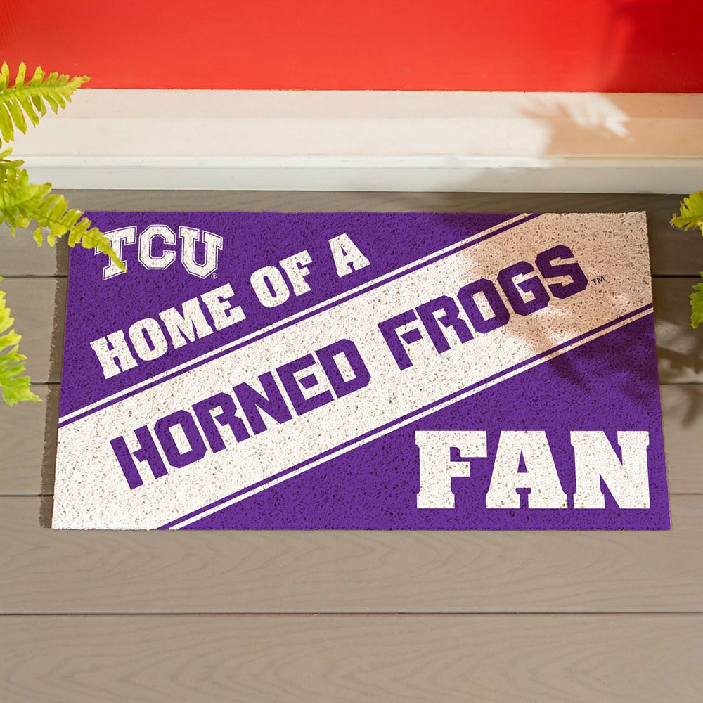 Texas Christian University, PVC Mat COLOR, Home of a Fan