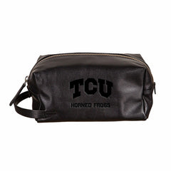 Texas Christian University, Embossed Toiletry Bag, Black
