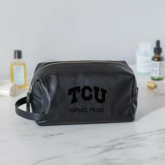 Texas Christian University, Embossed Toiletry Bag, Black