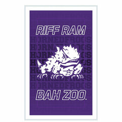 Texas Christian University College Rectangle Neolite LED Decor