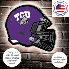 LED Wall Decor, Helmet, Texas Christian University