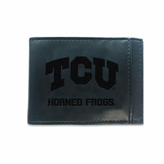 Front Pocket Wallet w/ RFID Blocking, Texas Christian University, Blac