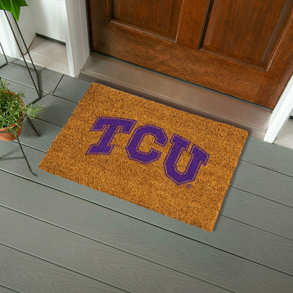 Coir Mat, 16"x28", Texas Christian University