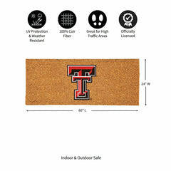 Texas Tech University Extra Large Full Color Coir Mat, 60"x24"