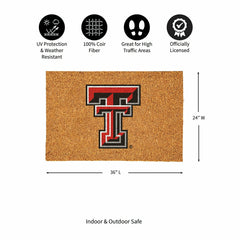 Texas Tech University Large Full Color Coir Mat, 36"x24"