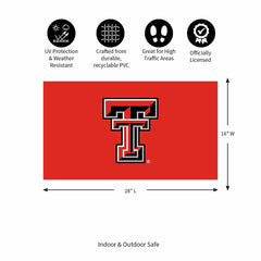 Full Color PVC Mat, 16" x 28", Texas Tech University