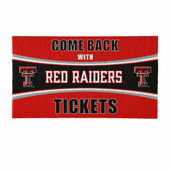 28" x 16" PVC Trapper Mat, Come Back with Tickets, Texas Tech Universi