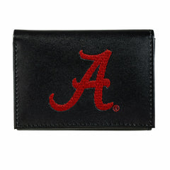 University of Alabama Black Tri-Fold Embroidered Wallet w/ RFID Blocking