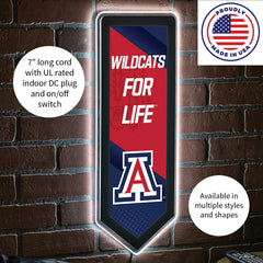 LED Wall Decor, Pennant, University of Arizona