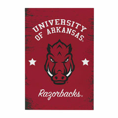 University of Arkansas Wood Wall Sign, 16x24