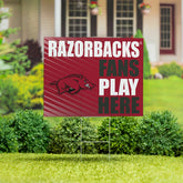 University of Arkansas Coroplast Yard Sign "Fans Play Here"