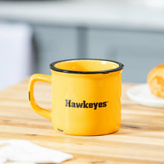 University of Iowa Ceramic Camp Cup with Enamel Finish, 14oz