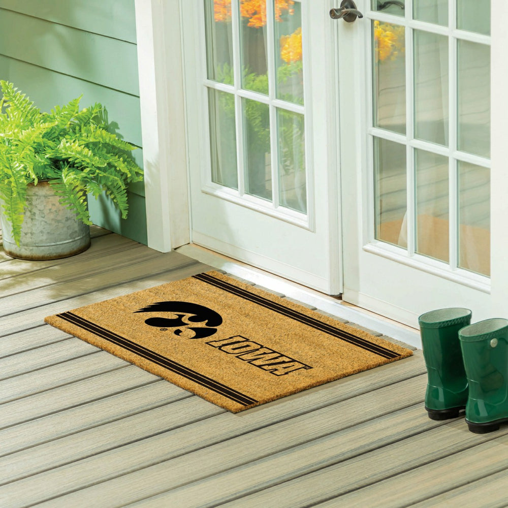 University of Iowa Large One Color Coir Mat, 36"x24"