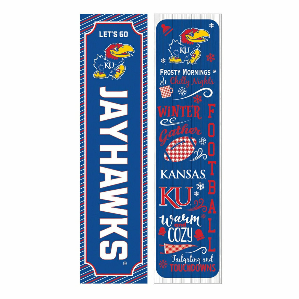 46" Double Sided Leaner, University of Kansas, Winter Seasonal