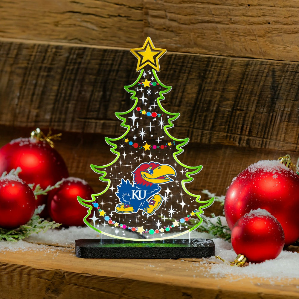 University of Kansas College Holiday Tree Desklite LED Decor