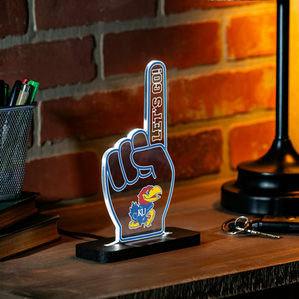 University of Kansas College Foam Finger Desklite LED Decor