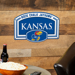 University of Kansas USA Embossed Steel Wall Sign, 11" x 17"