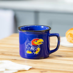 University of Kansas Ceramic Camp Cup with Enamel Finish, 14oz
