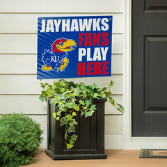 University of Kansas Coroplast Yard Sign "Fans Play Here"