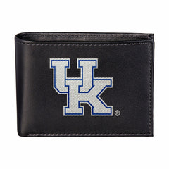 University of Kentucky Black Bi-Fold Embroidered Wallet w/ RFID Blocking