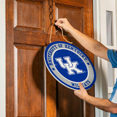 University of Kentucky Round Door Décor with Hanging Rope, 18x18