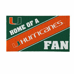 University of Miami, PVC Mat COLOR, Home of a Fan
