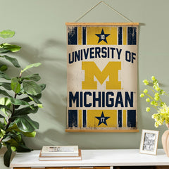 University Of Michigan, Canvas Wall Tapestry, Medium, 36x24